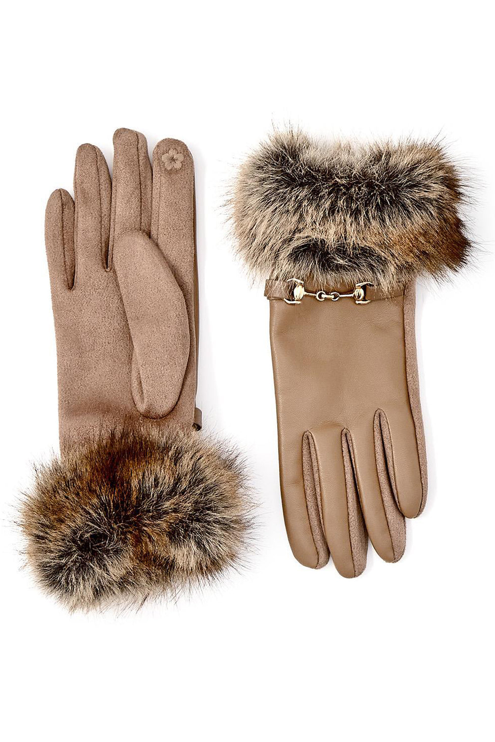 Faux Fur Cuff Gloves