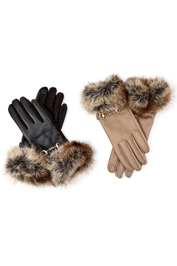 Faux Fur Cuff Gloves
