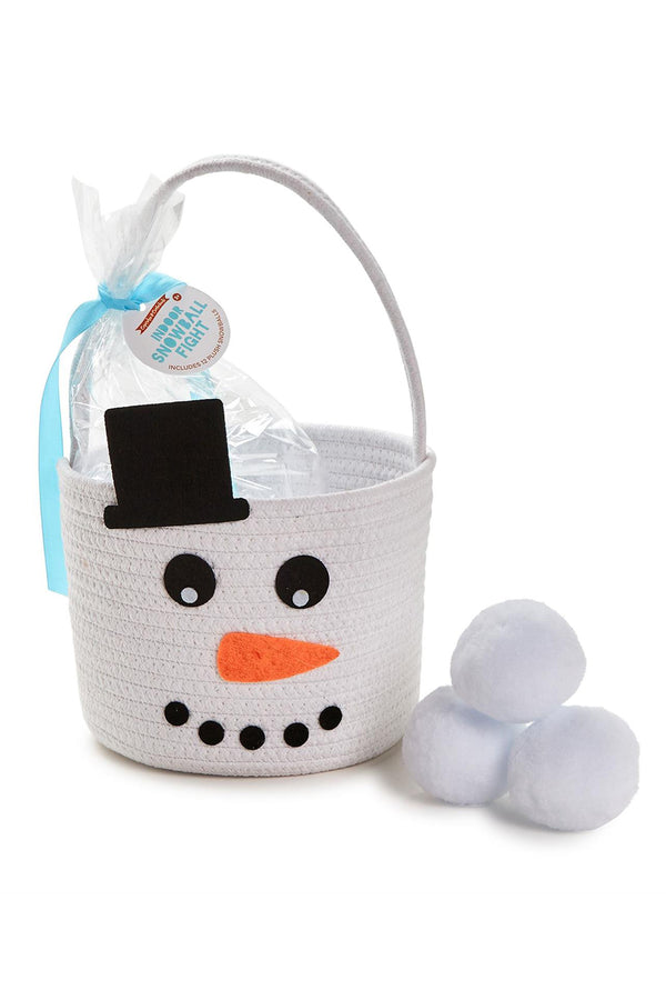 Snowman Basket with Snowballs