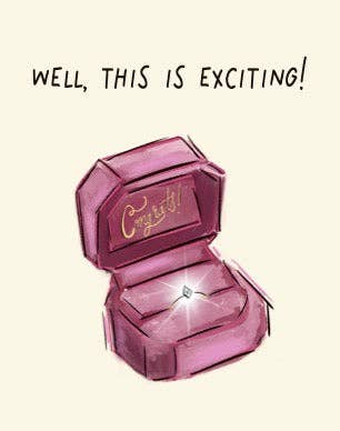 Rebecca Single Wedding Greeting Card - Engagement Exciting