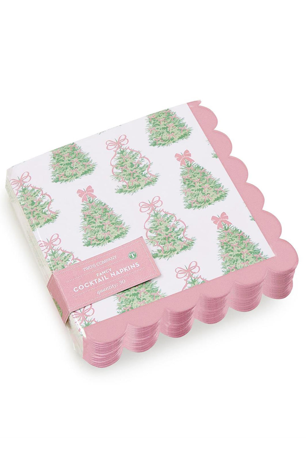 Cocktail Napkin Pack - Scalloped Edge Trees