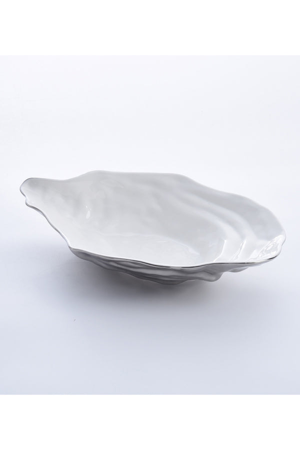 Pampa Oyster Bowl - White/Silver