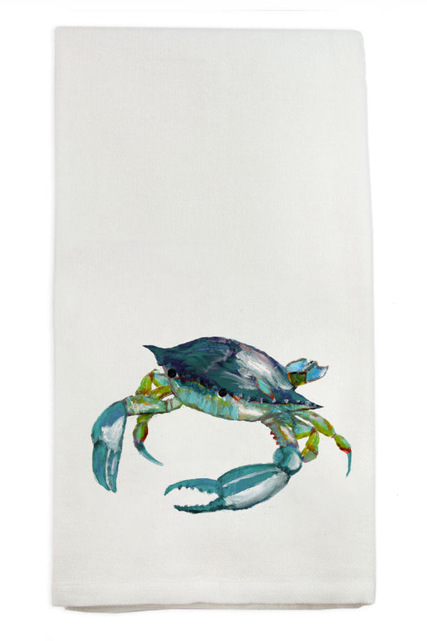 FG Watercolor Tea Towel - Blue and Green Crab