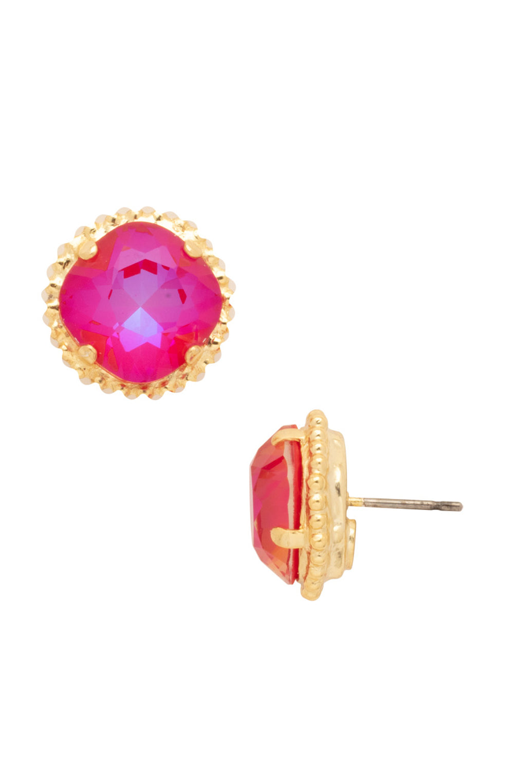 Cushion Cut Solitaire Stud Earring - Red Carpet