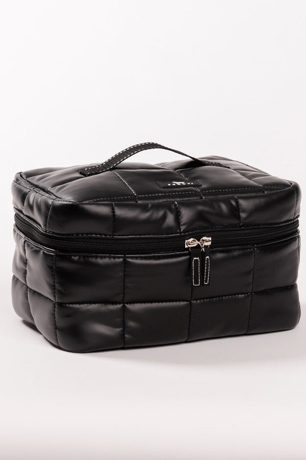All Aboard Train Case - "Quilted Black Box" F26