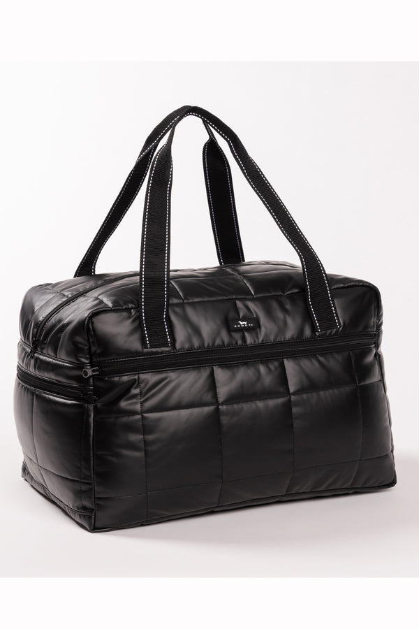First Class Duffle Tote - "Quilted Black Box" F26