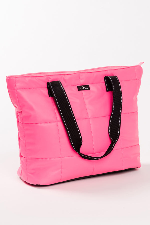 Layover Tote - "Quilted Pop Pink Box" F26