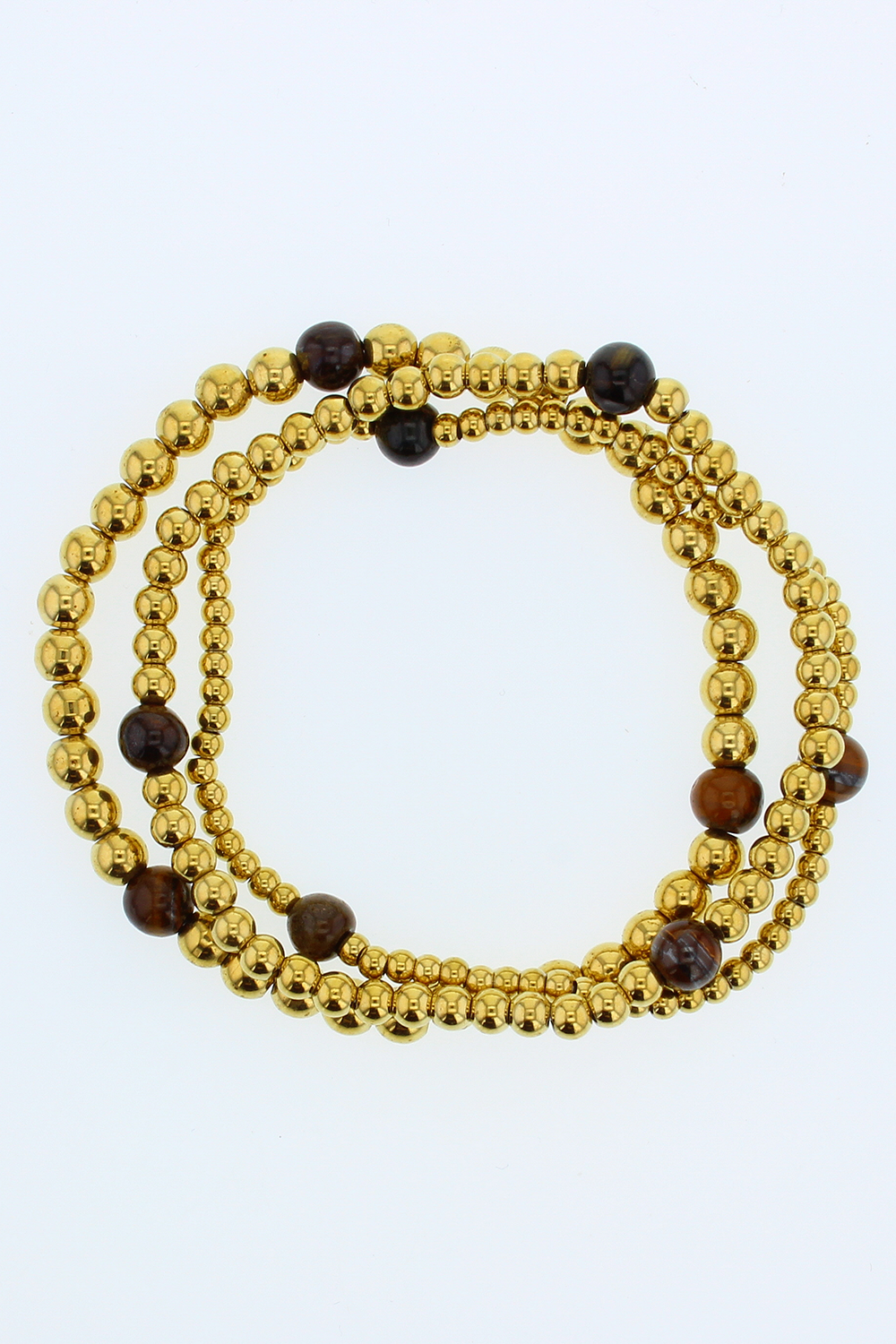 Lotus Sadie Stack Bracelets - Tigers Eye