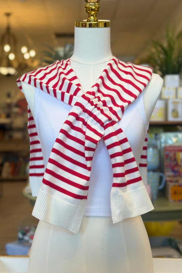Camille Shrug - Red & White