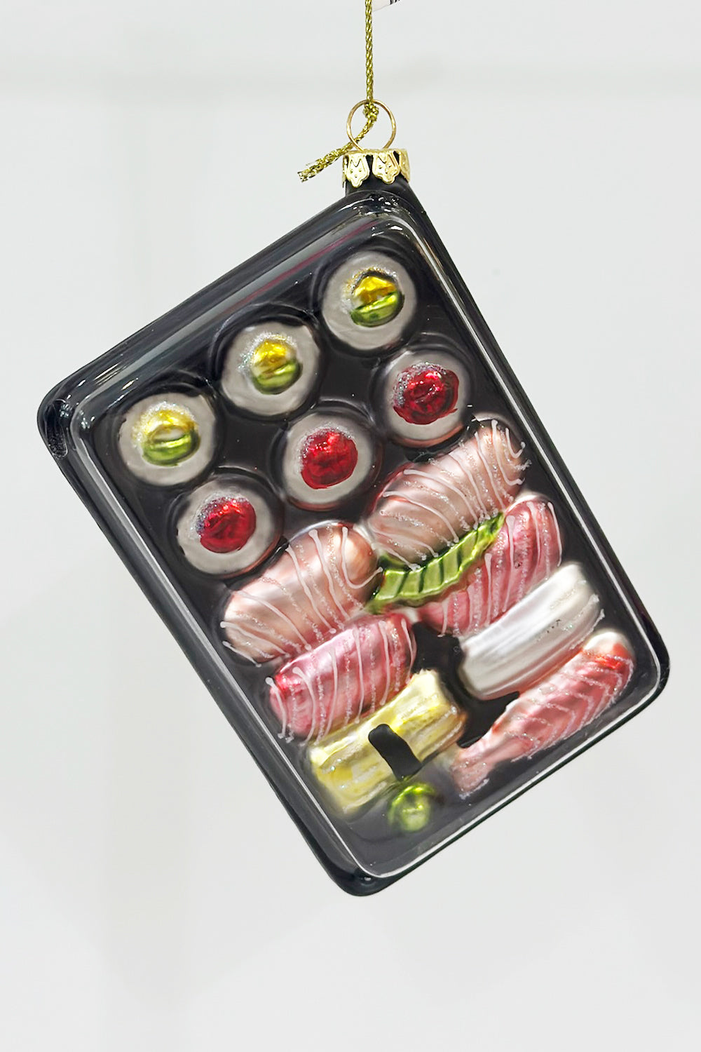 Glass Ornament - Sushi Bento Box