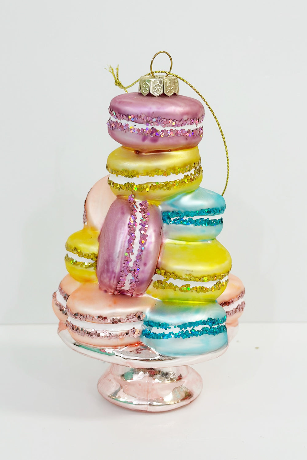 Glass Ornament - Macaron Stack