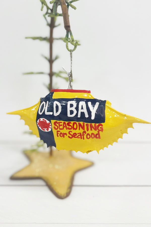 Crab Shell Ornament - Old Bay