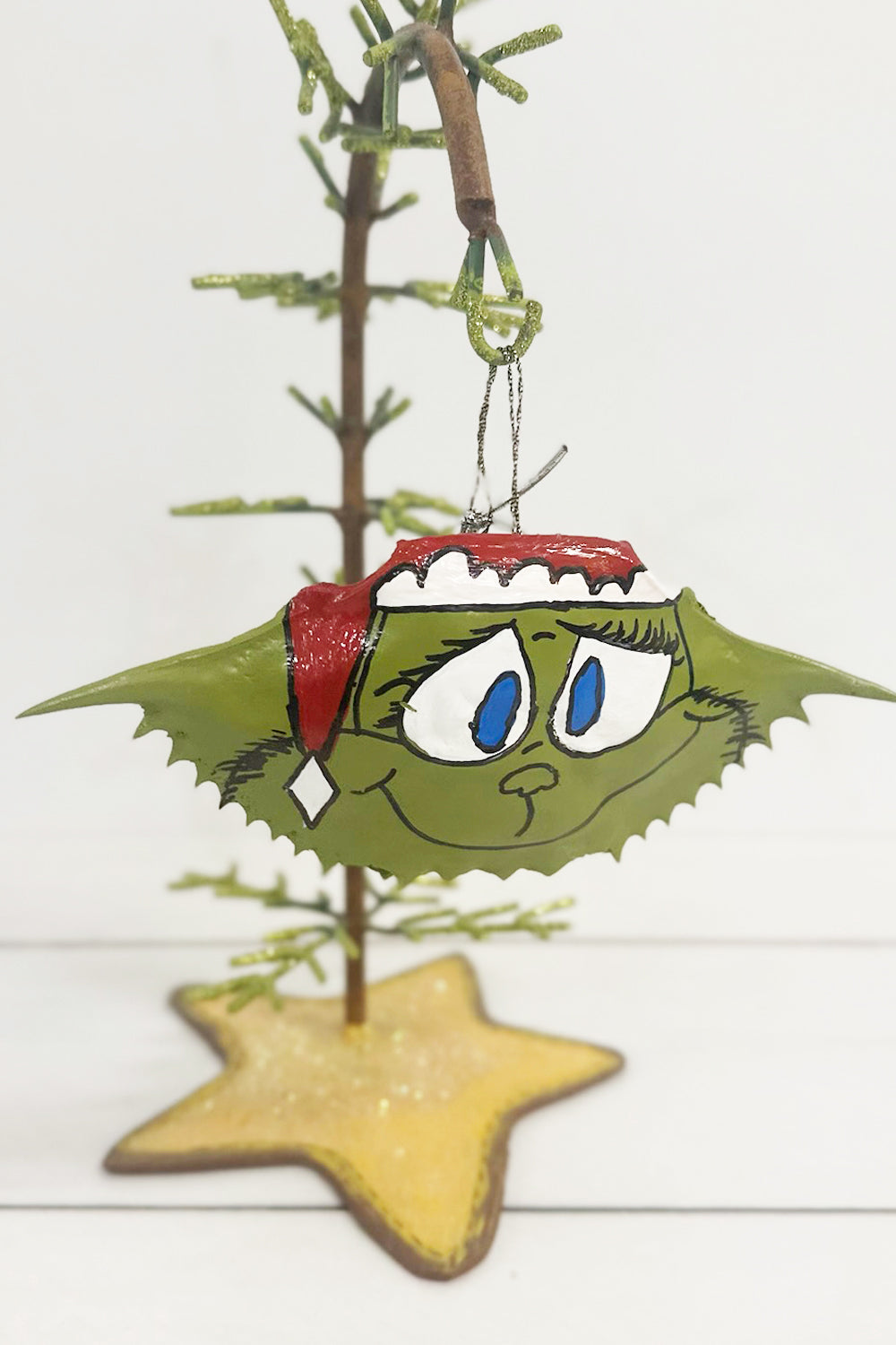 Crab Shell Ornament - Smiling Grinch