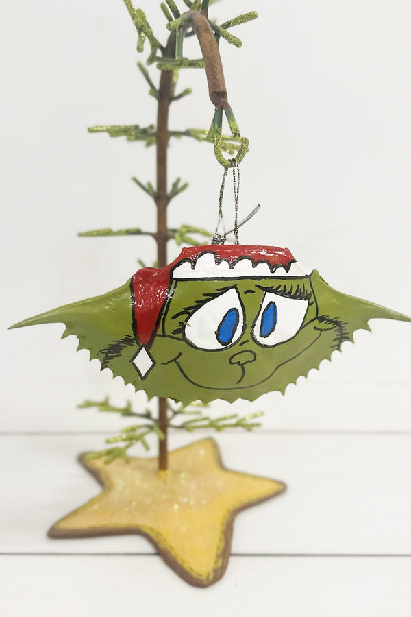 Crab Shell Ornament - Smiling Grinch