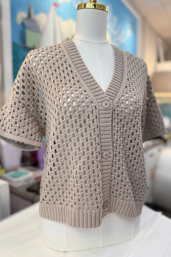 Camille Knit Button Cardigan - Stone