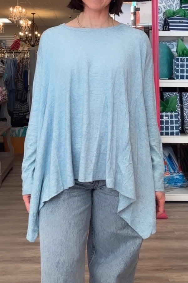 CC Soft Flowy Top - Light Blue