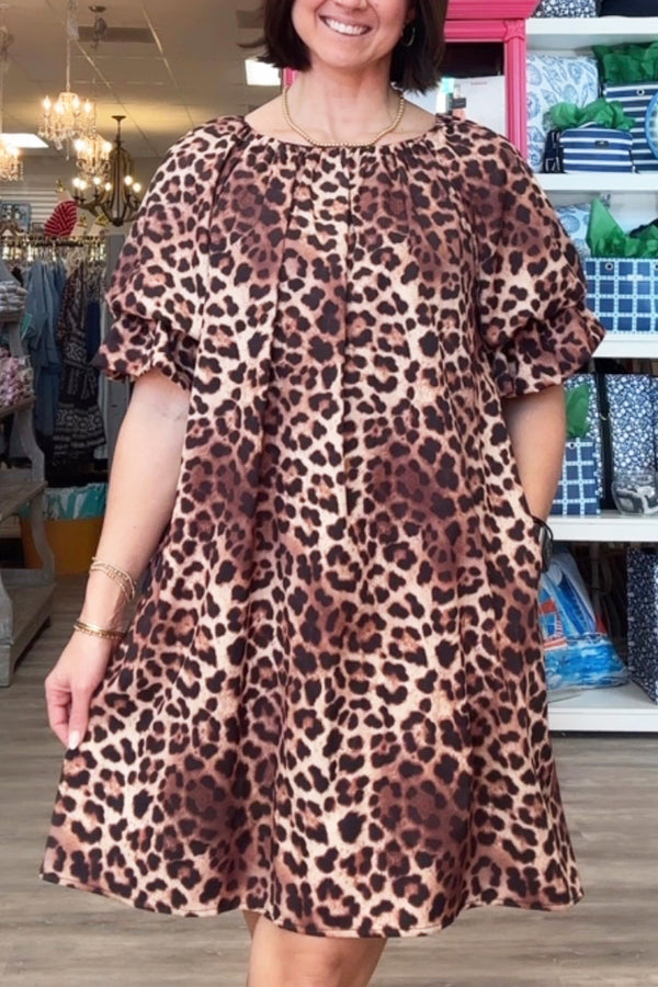 CC Short Leopard Dress