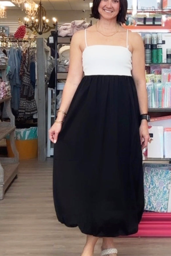 CC Bubble Dress - White & Black