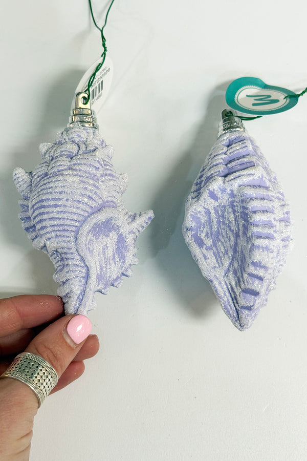 Shatterproof Ornament - Conch Shell Purple