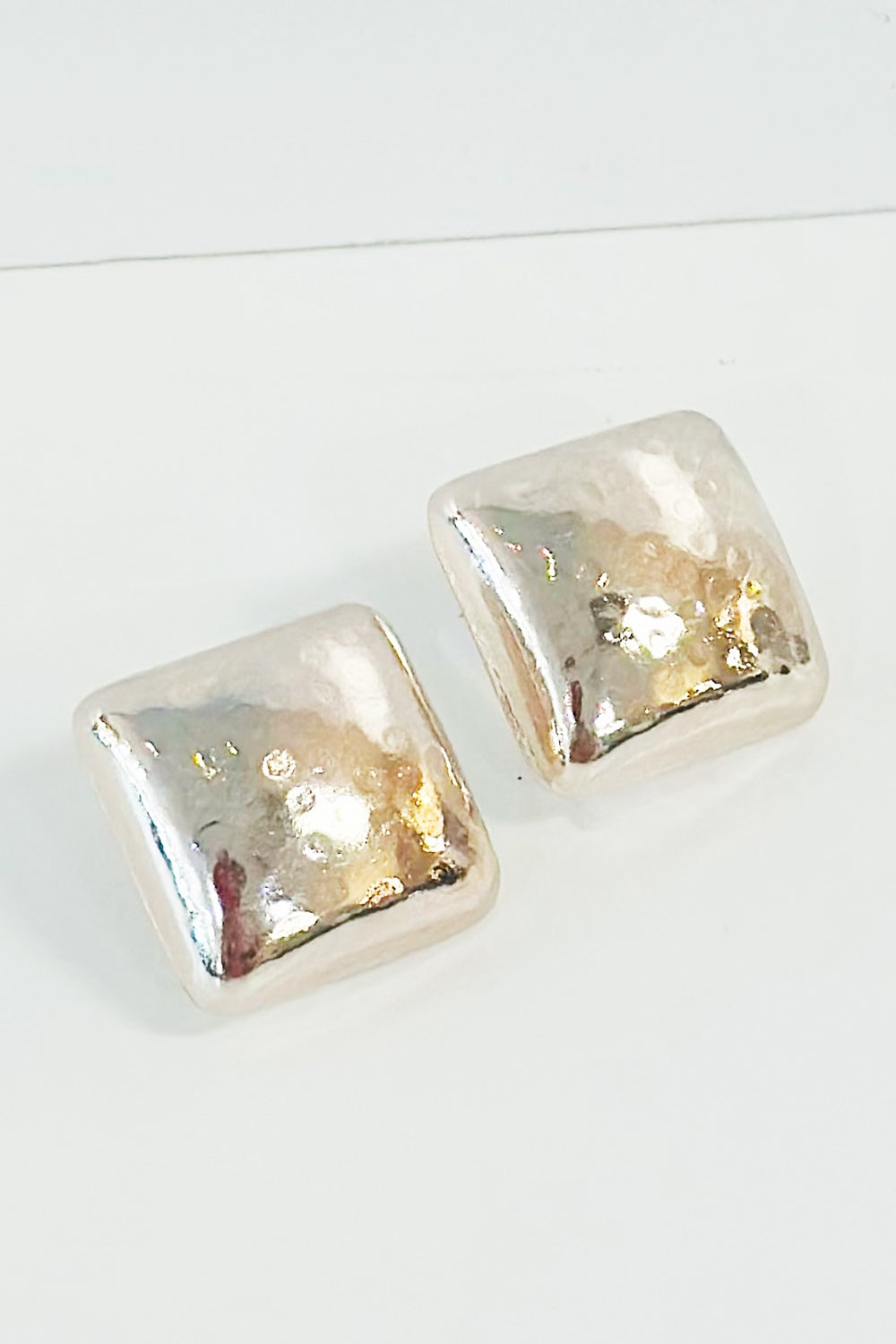 SIDEWALK SALE ITEM - Statement Square Earring - Silver