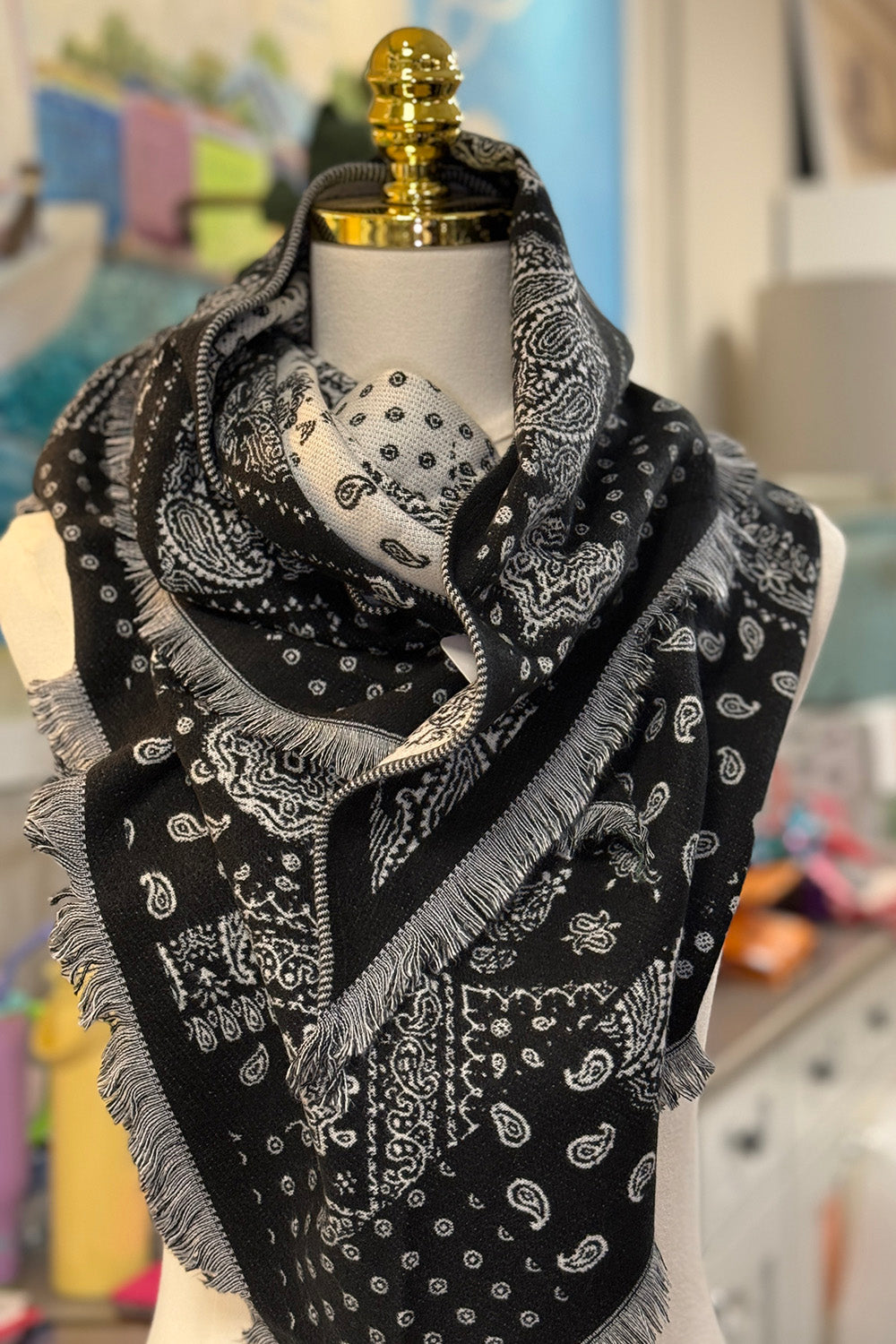 CC Triangle Bandana Print Scarf