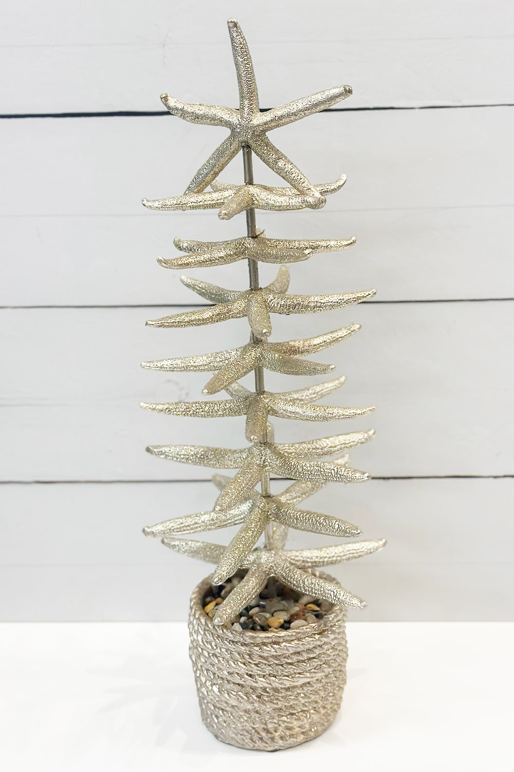 Potted Glitter Starfish Tree
