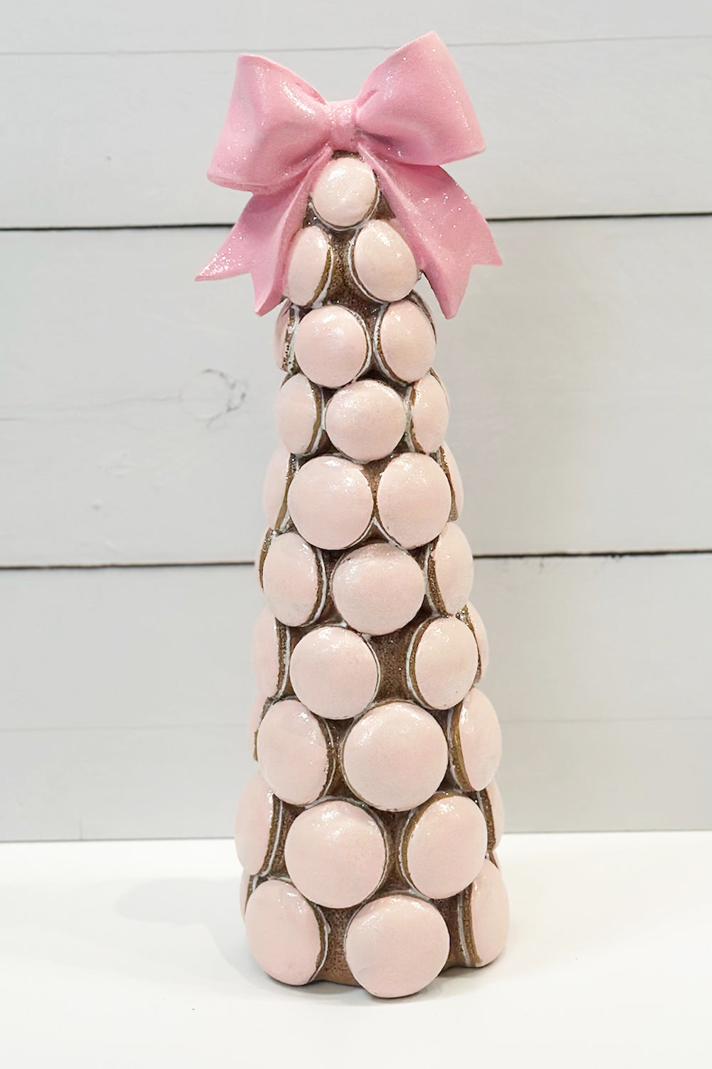 Pale Pink Macaroon Tree with Bow