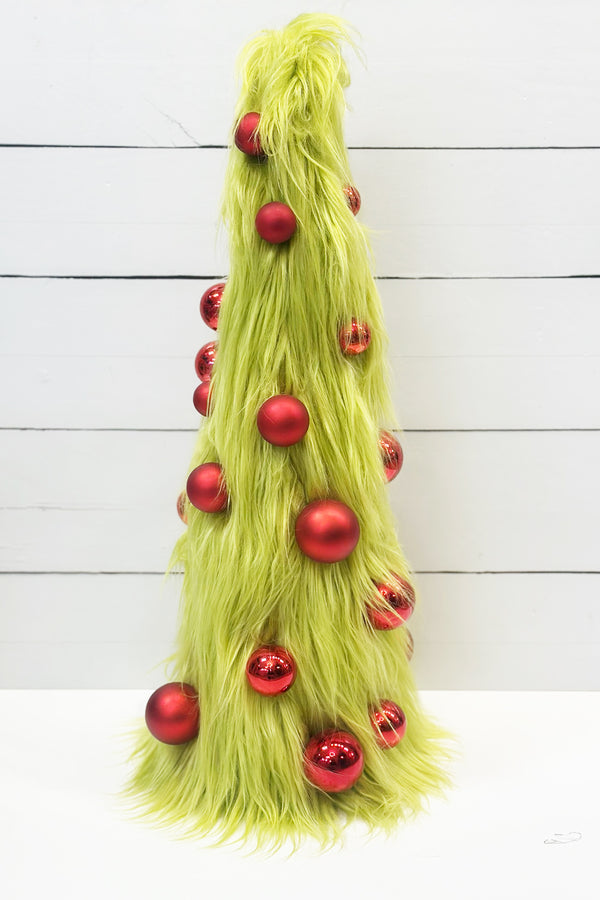 Grinch Tree Green Fur with Red Balls