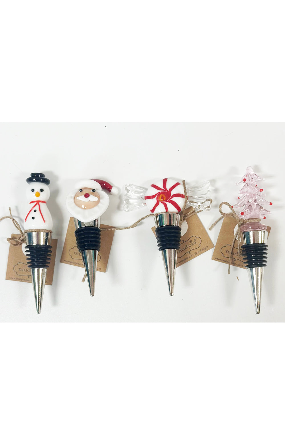 Glass Christmas Bottle Topper