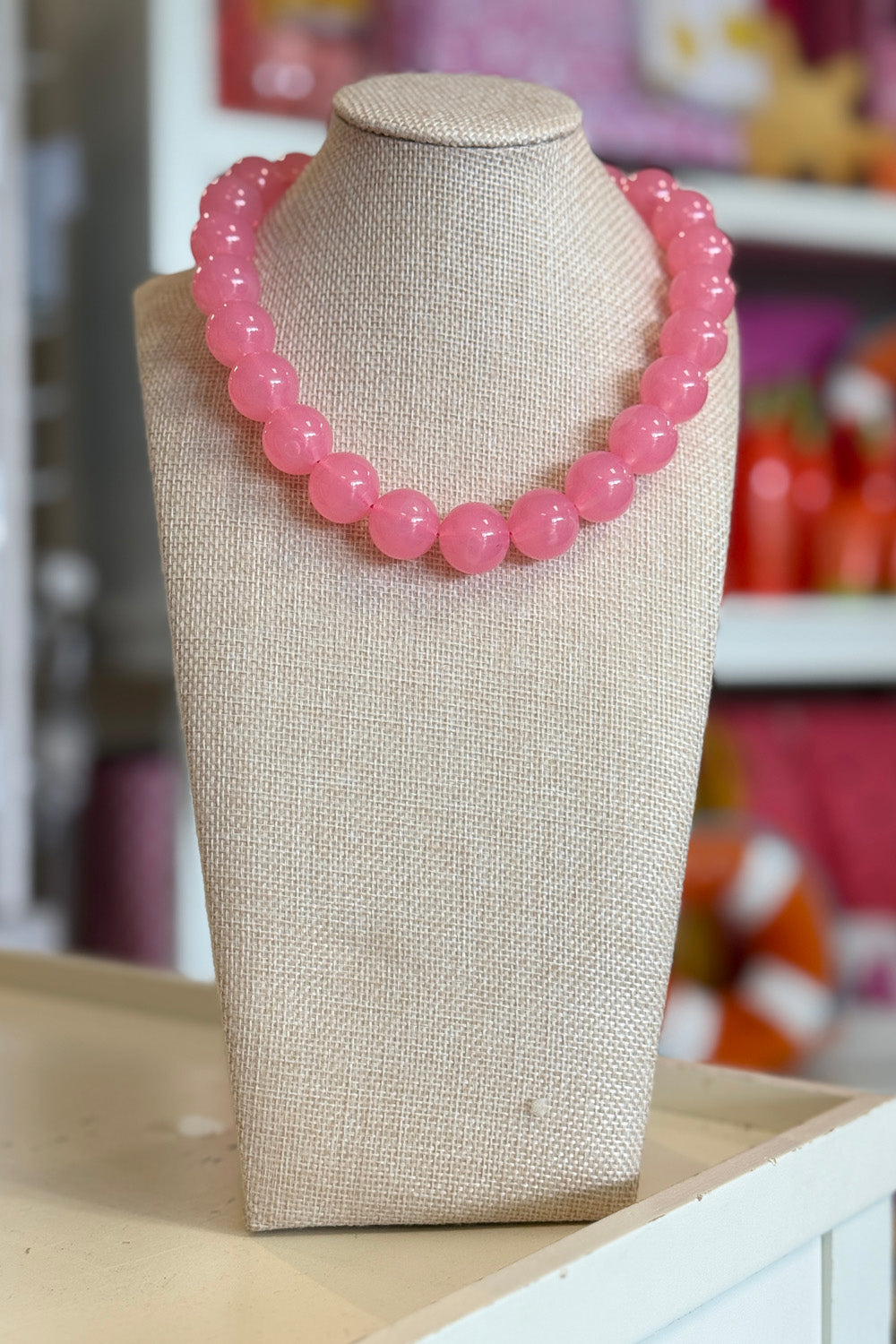 Regular Bubblegum Necklace - Clear Pink