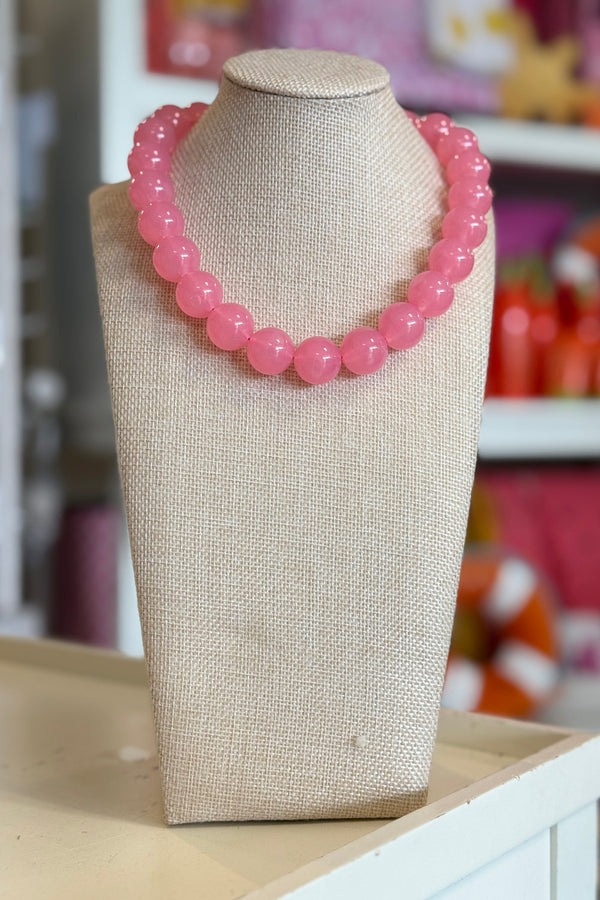 Regular Bubblegum Necklace - Clear Pink