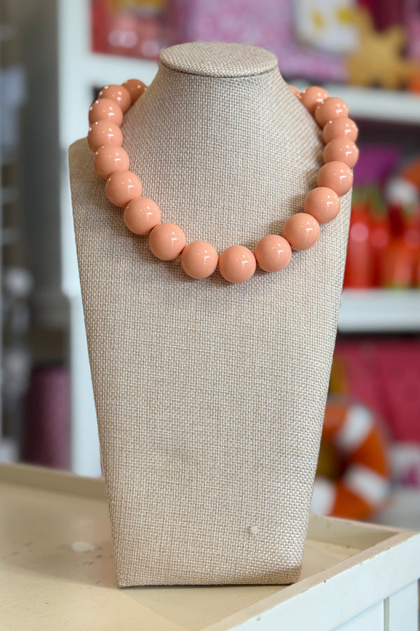 Thick Bubblegum Necklace - Peach