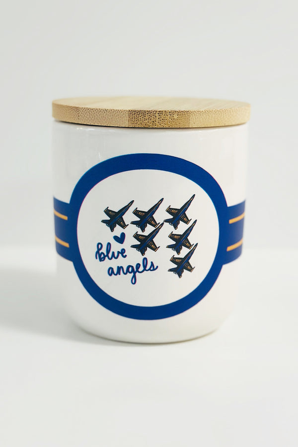 Blue Angels Candle Jar