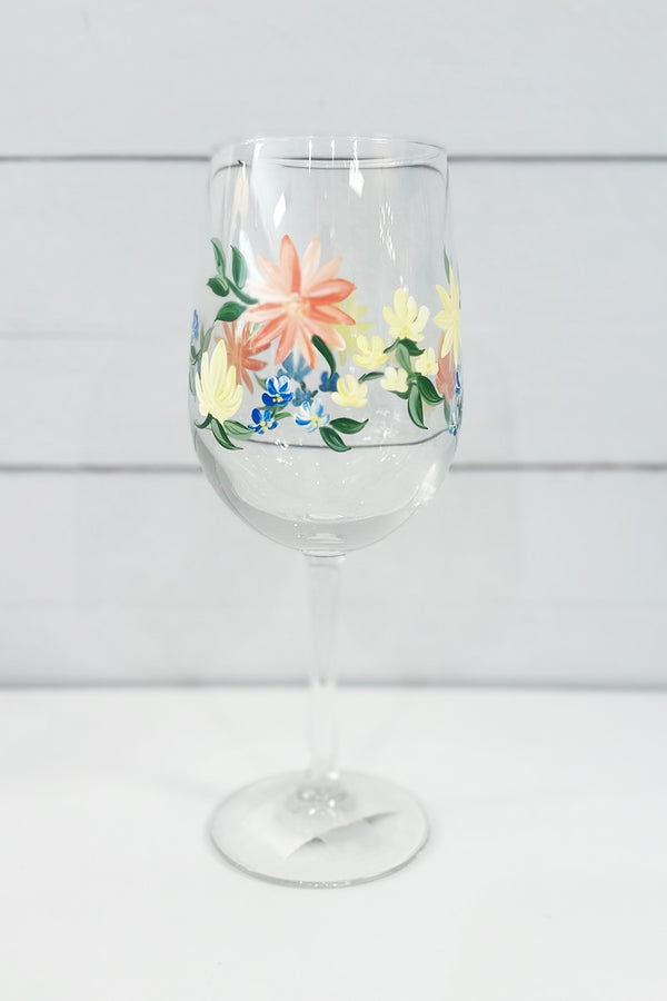 DJ Stemmed Wine Glass - Spring Fling
