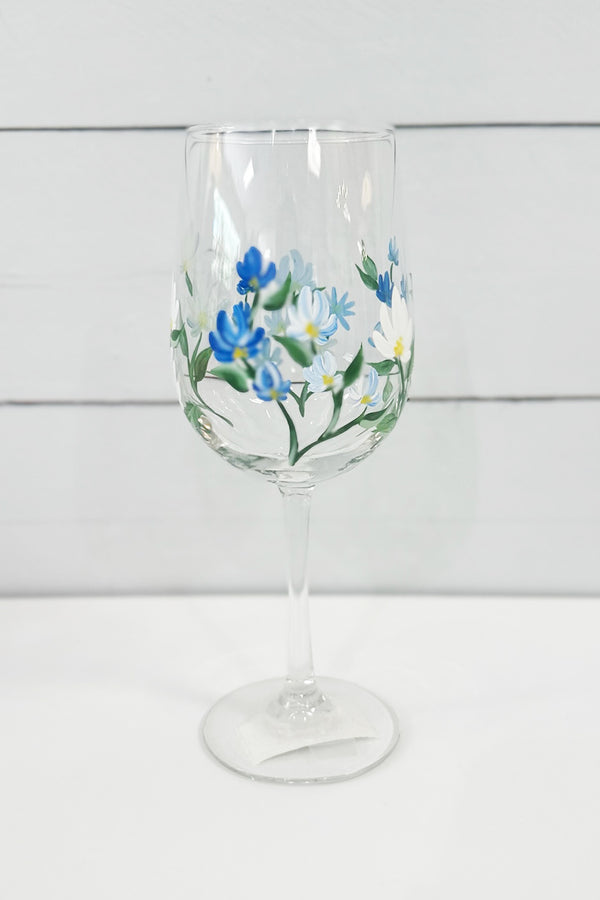 DJ Stemmed Wine Glass - Baby Blues