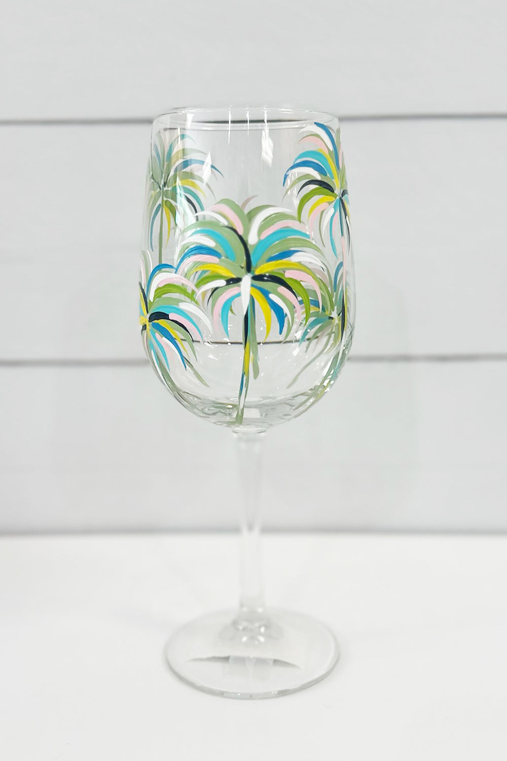 DJ Stemmed Wine Glass - Palm Trees