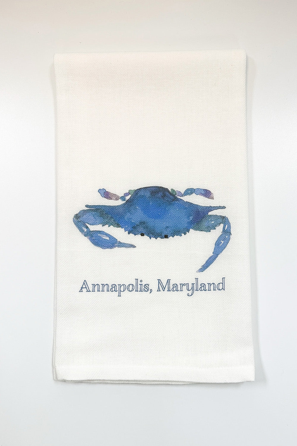 FG Watercolor Tea Towel - Blue Crab Annapolis