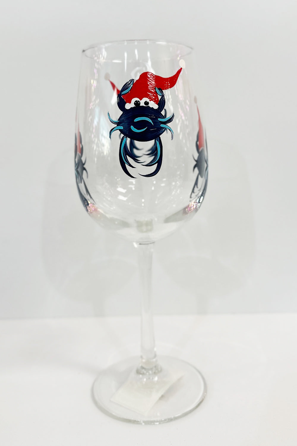 DJ Stemmed Wine Glass - Crab Navy SANTA