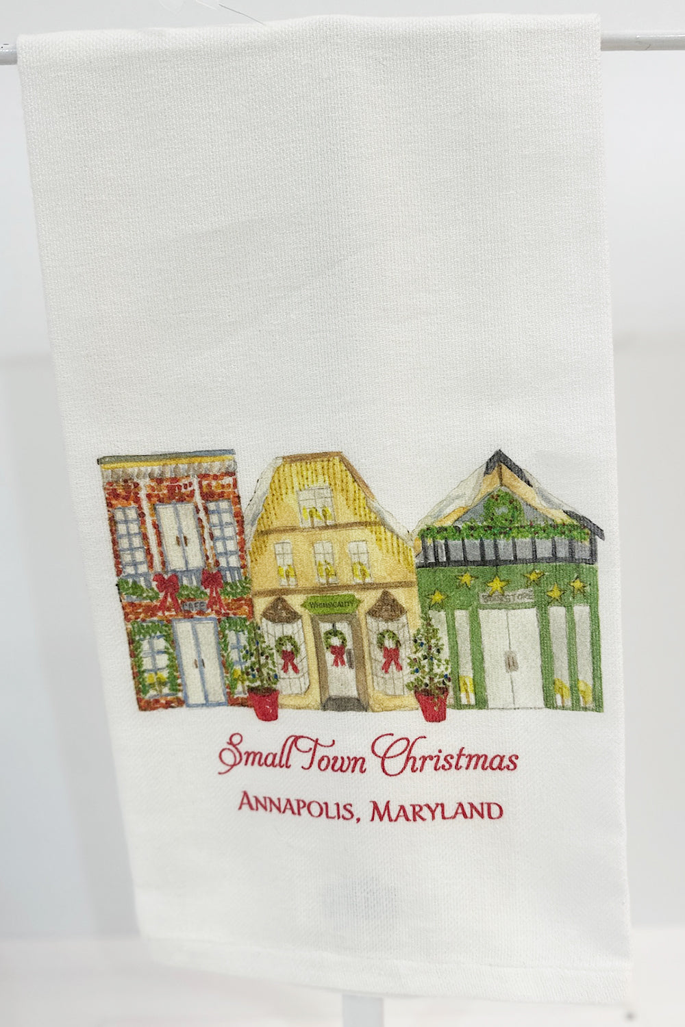 FG Watercolor Tea Towel - Small Town Christmas Annapolis