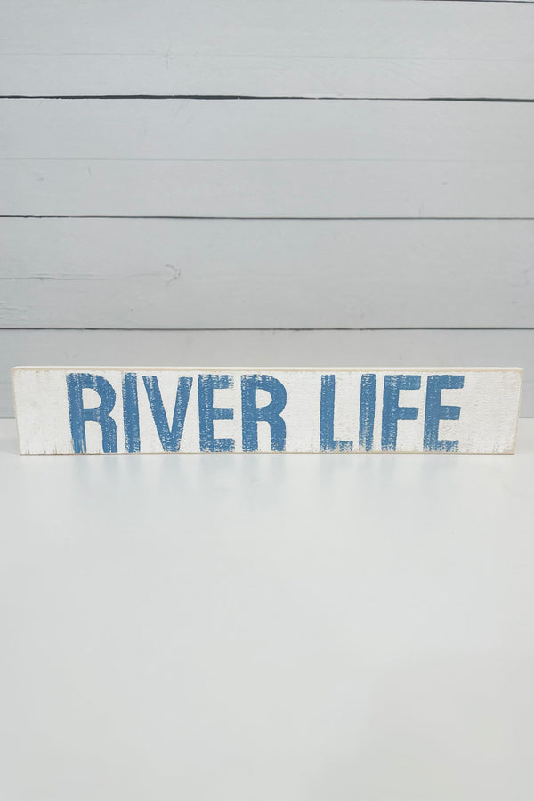 AC Hand Painted Wooden Sign - River Life
