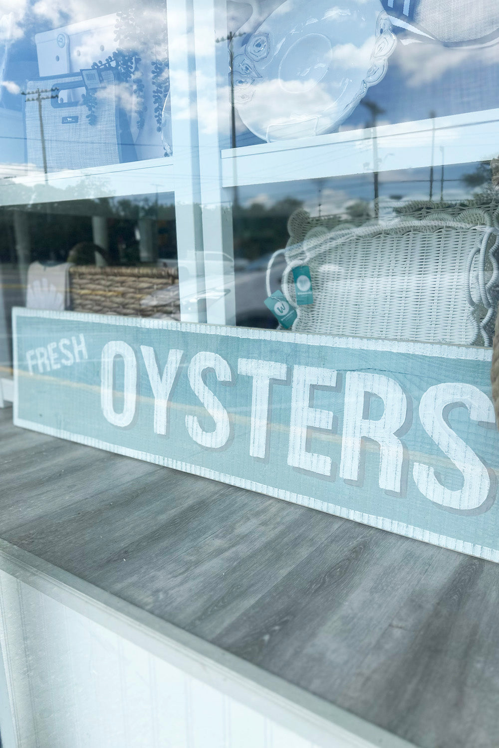 AC Wooden Sign - "Fresh Oysters"