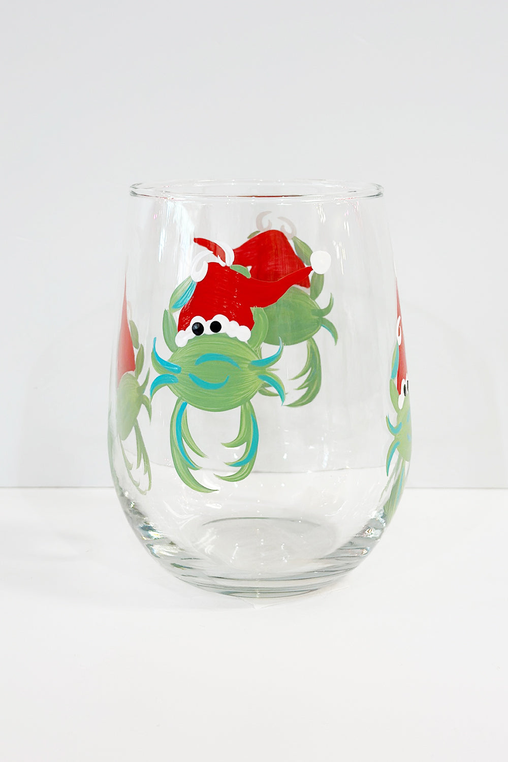 DJ Stemless Wine Glass - Crab Green SANTA