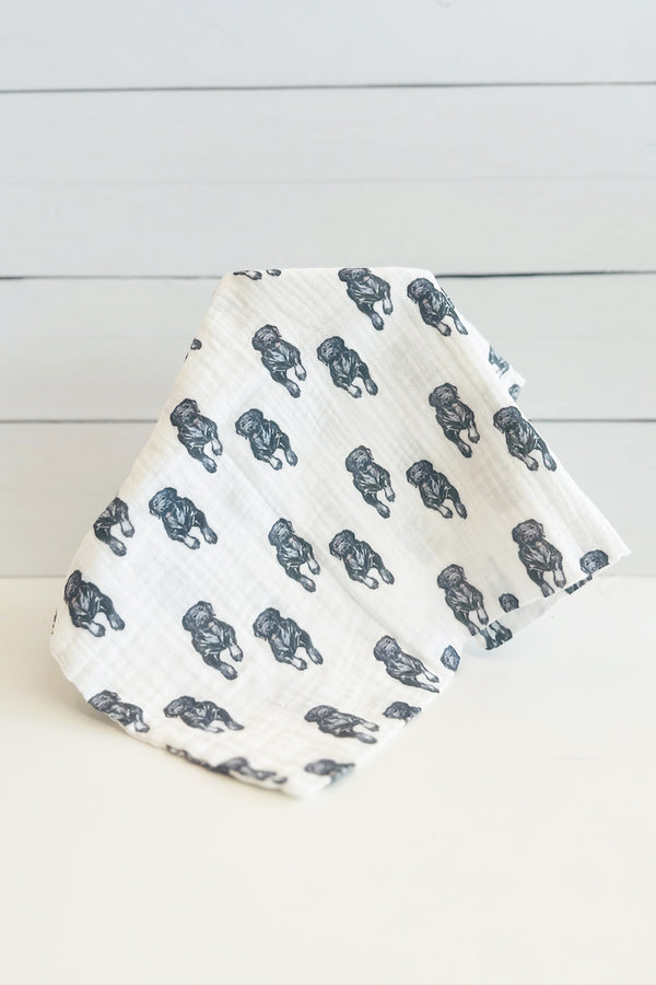 GV Baby Burp Cloth - Black Lab