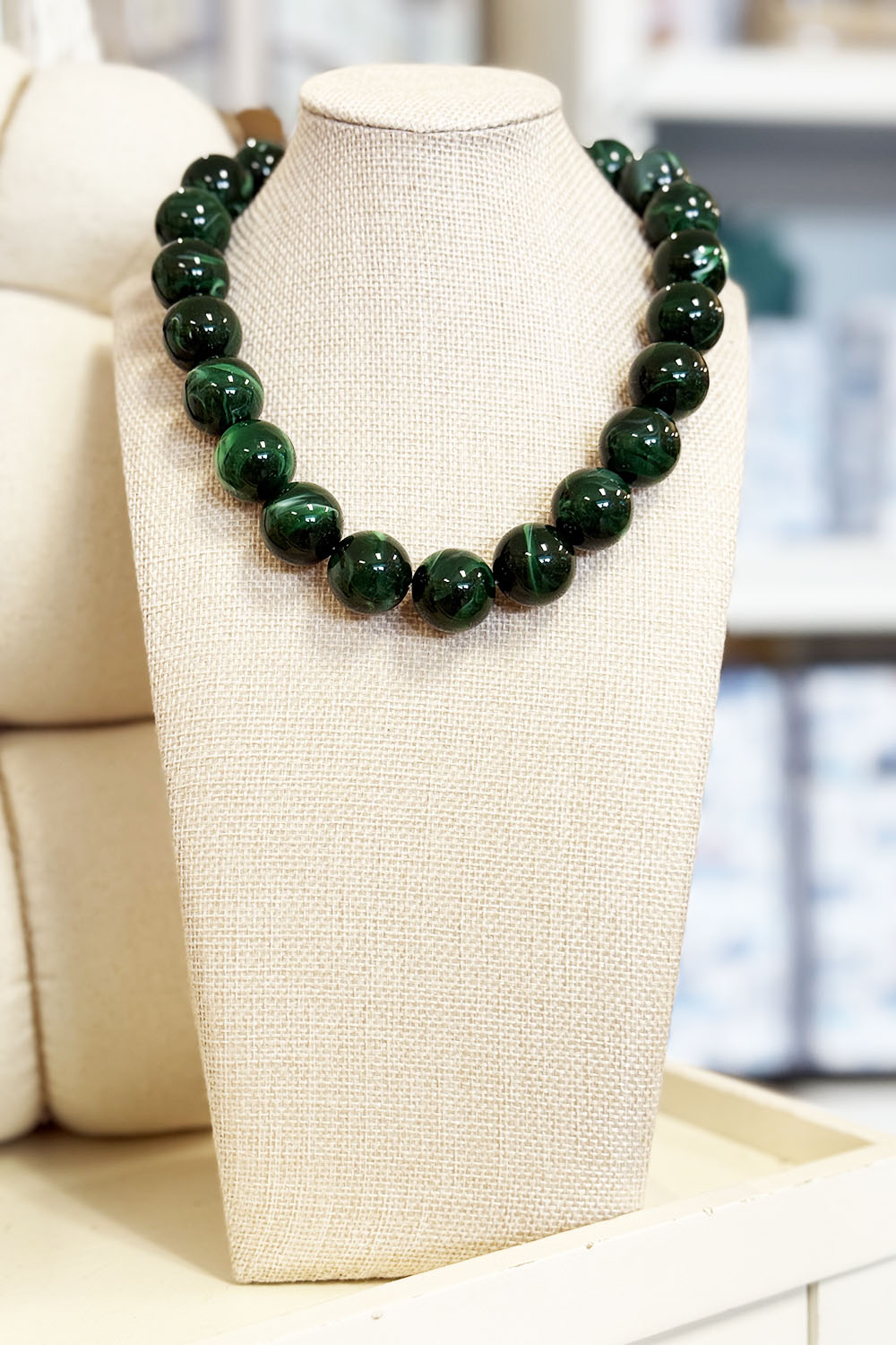 Thick Bubblegum Necklace - Emerald