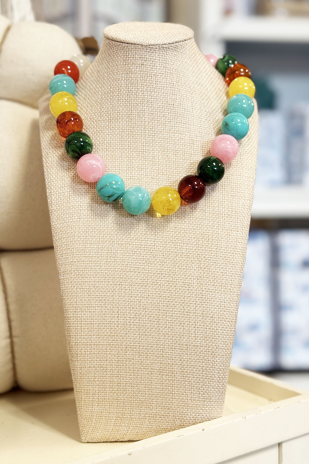 Thick Bubblegum Necklace - Sunshine Multi