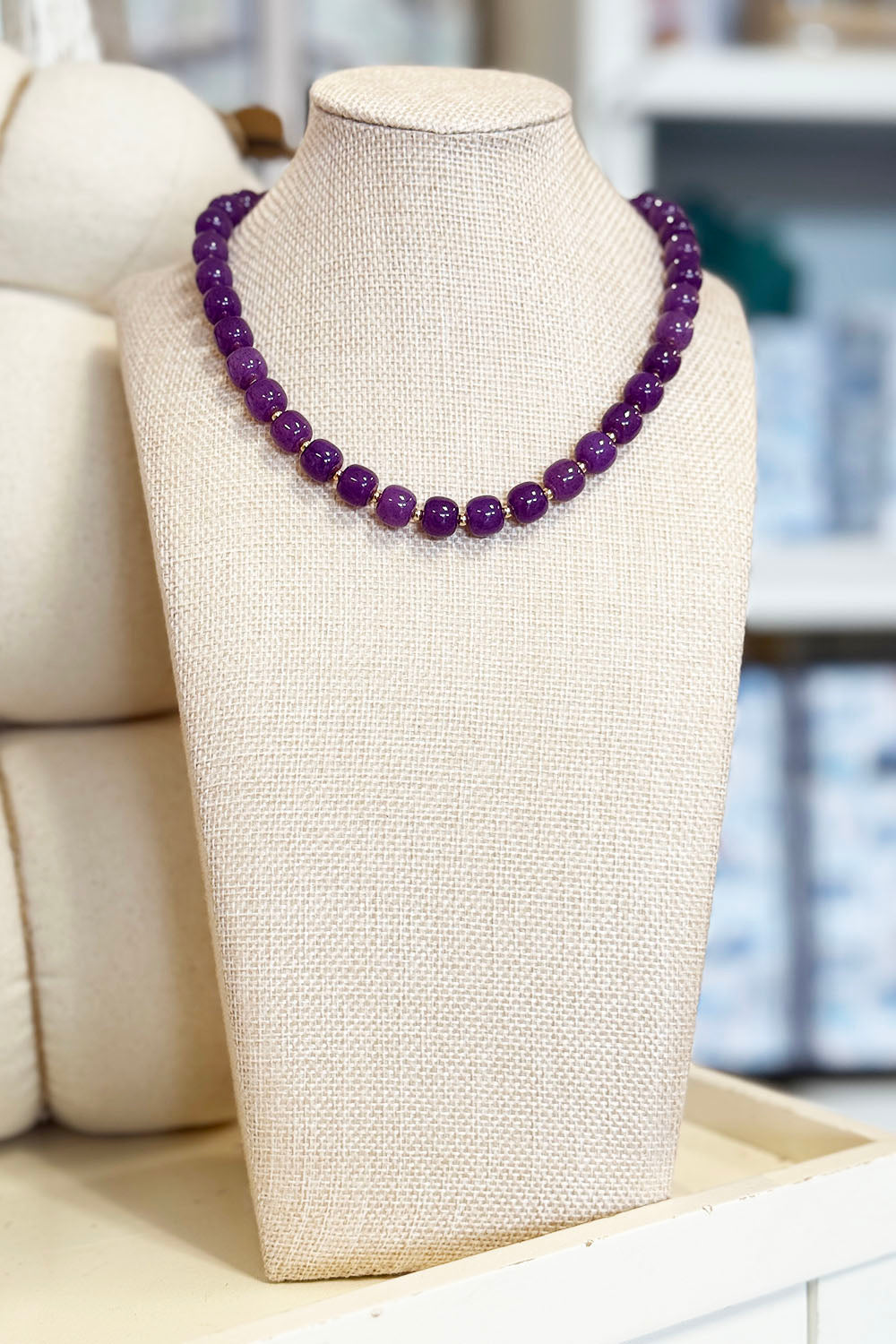 Penny Necklace - Plum