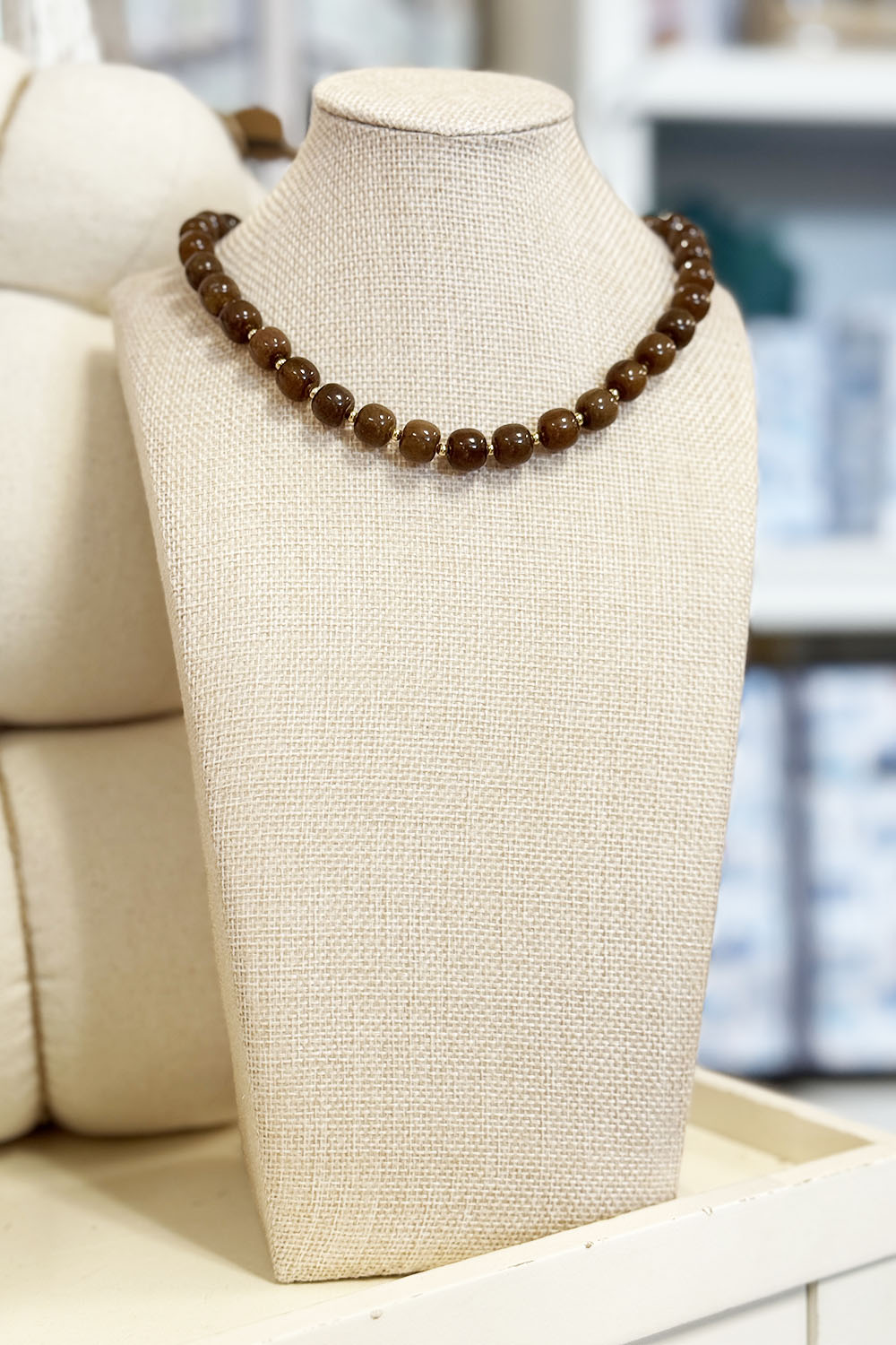 Penny Necklace - Brown