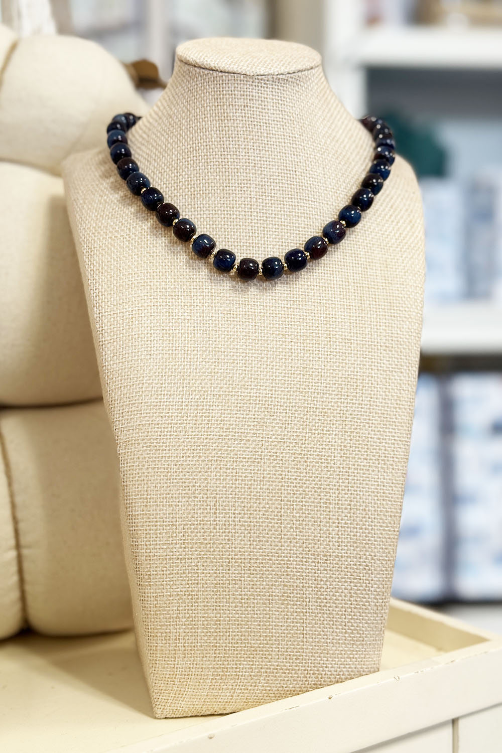 Penny Necklace - Navy