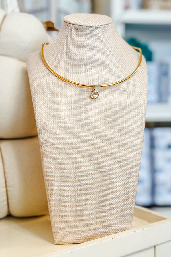 Amalia Necklace - Gold + Clear