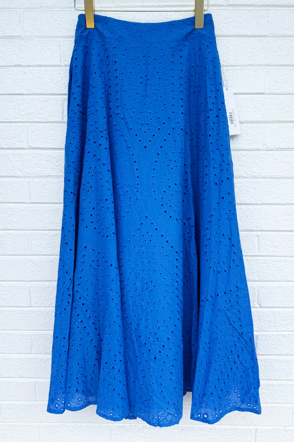 Sincerely Eyelet Skirt - Royal Blue